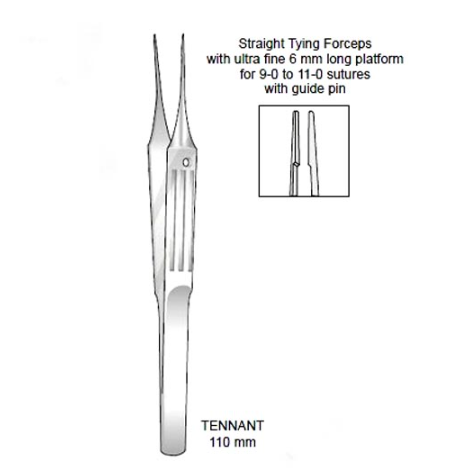 TENNANT TYING FORCEPS STRAIGHT 110MM 